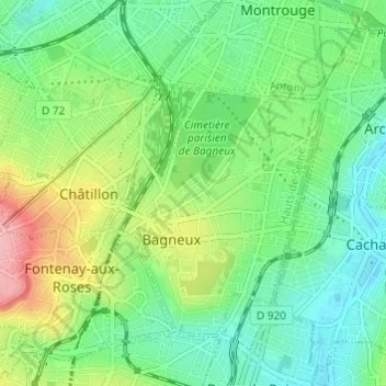 Mapa topográfico Résidence Pablo Picasso, altitude, relevo
