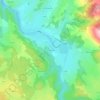 Mapa topográfico La Chazette, altitude, relevo
