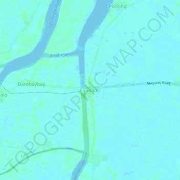 Mapa topográfico Fundado, altitude, relevo