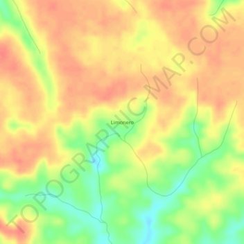 Mapa topográfico Limonero, altitude, relevo