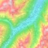Mapa topográfico Neustift im Stubaital, altitude, relevo