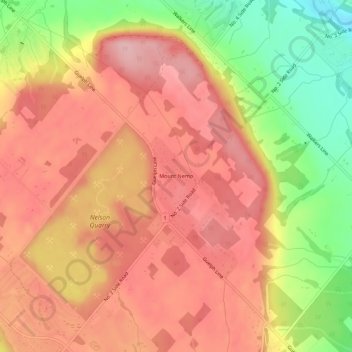 Mapa topográfico Mount Nemo, altitude, relevo