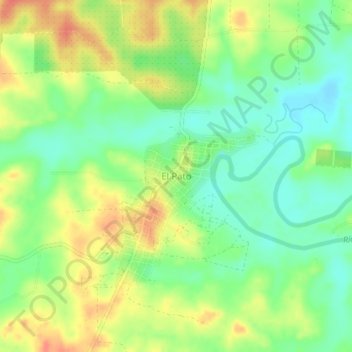 Mapa topográfico El Pato, altitude, relevo
