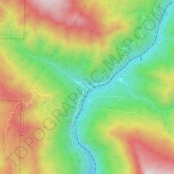 Mapa topográfico Pulga, altitude, relevo