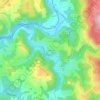 Mapa topográfico La Jubertie, altitude, relevo