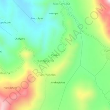 Mapa topográfico Challio, altitude, relevo