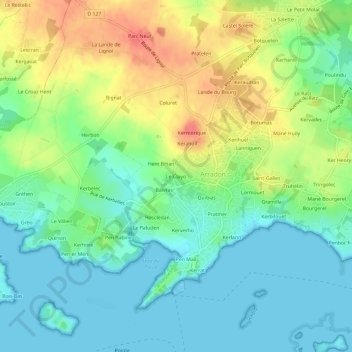 Mapa topográfico Le Clayo, altitude, relevo