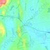 Mapa topográfico Crowleys Corner, altitude, relevo