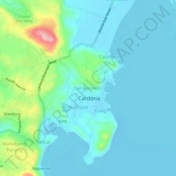 Mapa topográfico Del Remedio, altitude, relevo