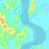 Mapa topográfico Loa Kulu Kota, altitude, relevo