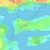Mapa topográfico Thurø By, altitude, relevo