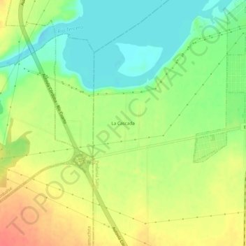 Mapa topográfico La Cascada, altitude, relevo