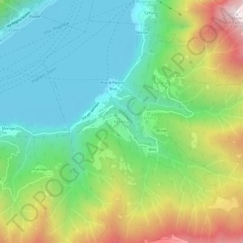 Mapa topográfico Molina, altitude, relevo