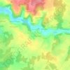 Mapa topográfico Le Courret, altitude, relevo