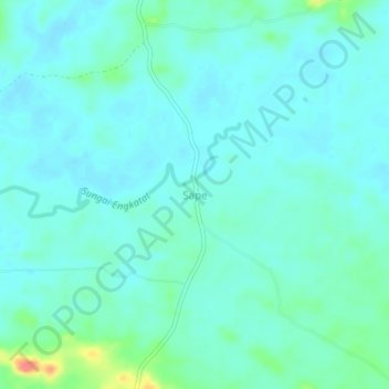Mapa topográfico Sape, altitude, relevo