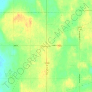 Mapa topográfico Maplewood, altitude, relevo