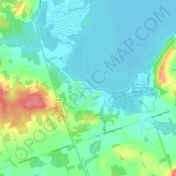 Mapa topográfico Bewdley, altitude, relevo