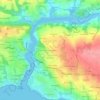 Mapa topográfico Ménez Kersugard, altitude, relevo