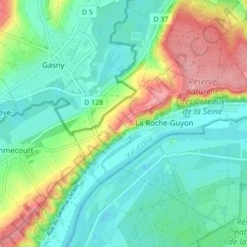 Mapa topográfico Les Verdières, altitude, relevo
