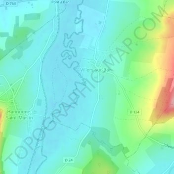 Mapa topográfico Le Hamai, altitude, relevo