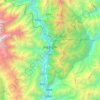 Mapa topográfico 泸定县, altitude, relevo
