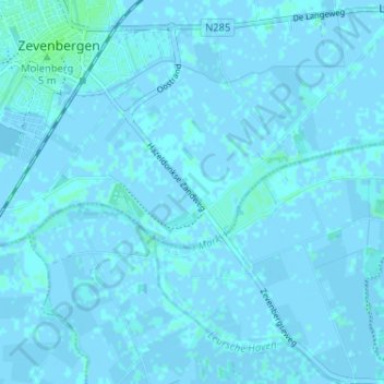 Mapa topográfico Hazeldonk, altitude, relevo