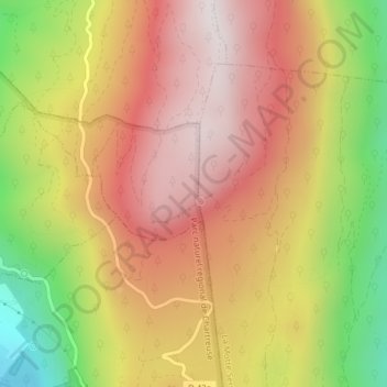 Mapa topográfico Château Richard, altitude, relevo