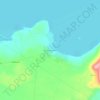 Mapa topográfico Puerto Calafquén, altitude, relevo