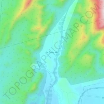 Mapa topográfico La Quebrada, altitude, relevo