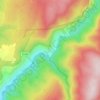 Mapa topográfico Gorges de la Nesque, altitude, relevo