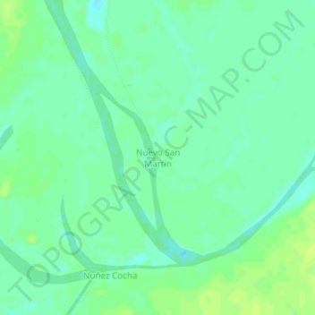 Mapa topográfico Nuevo San Martin, altitude, relevo