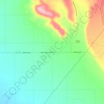 Mapa topográfico Lapoint, altitude, relevo