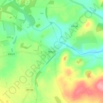 Mapa topográfico Maud, altitude, relevo