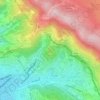 Mapa topográfico Monte Fiascone / Metlica, altitude, relevo