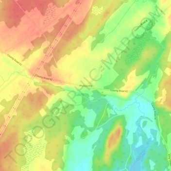 Mapa topográfico Philipsville, altitude, relevo