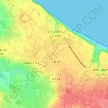 Mapa topográfico Les Isles, altitude, relevo