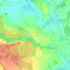 Mapa topográfico Ugledige, altitude, relevo