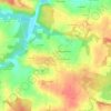 Mapa topográfico Les Prateaux, altitude, relevo