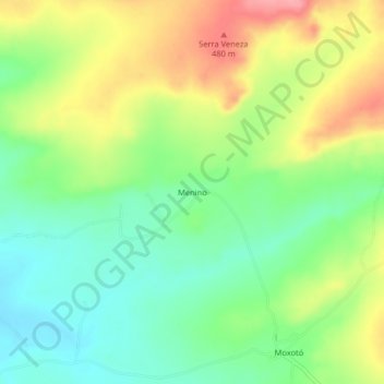 Mapa topográfico Menino, altitude, relevo