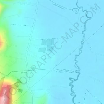 Mapa topográfico San Gabriel, altitude, relevo