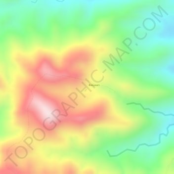 Mapa topográfico Naujan, altitude, relevo