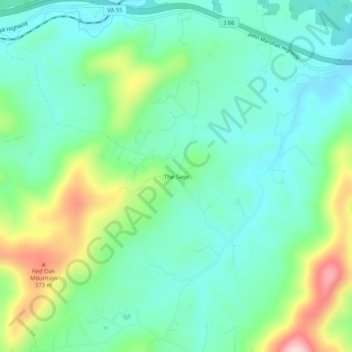 Mapa topográfico The Sage, altitude, relevo