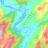 Mapa topográfico Grullos, altitude, relevo