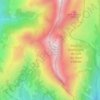 Mapa topográfico Les Gorges, altitude, relevo