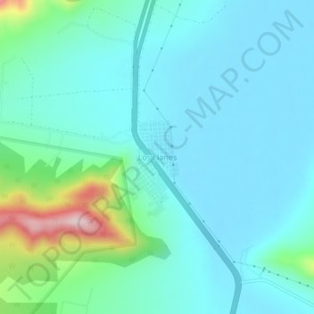 Mapa topográfico Los Llanos, altitude, relevo