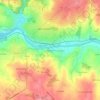Mapa topográfico Montjovis, altitude, relevo