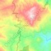 Mapa topográfico Yarumal, altitude, relevo