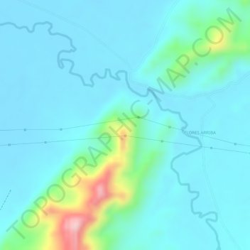 Mapa topográfico LAS PAILAS, altitude, relevo
