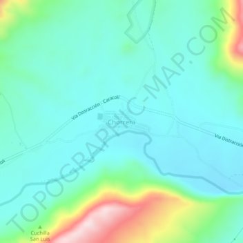 Mapa topográfico Chorrera, altitude, relevo