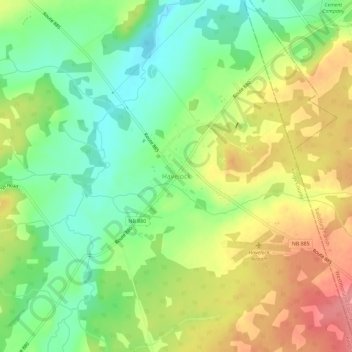 Mapa topográfico Havelock, altitude, relevo